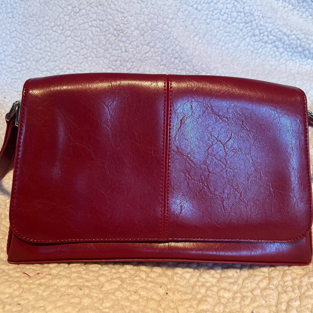 Vintage Red Liz Claiborne Shoulder Bag